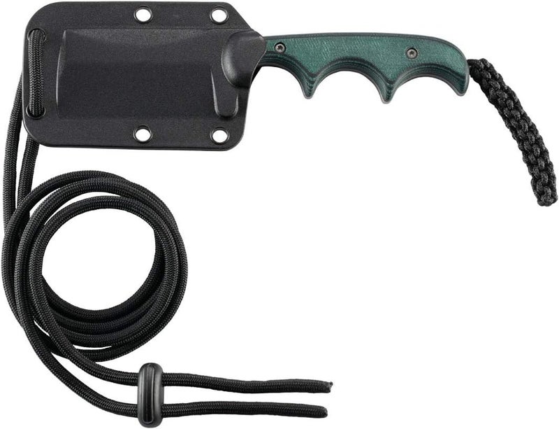 CRKT Minimalist Cleaver Outdoor Survival Fixed Blade Knife with Sheath: Stainless Steel Plain Edge Blade, Micarta Handle, 2383 - Image 4